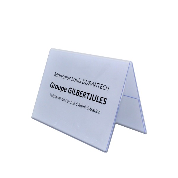 Chevalets De Bureau Et Porte Noms Double Faces Plexiglass